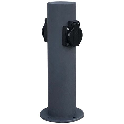 Steckdosensäule Outdoor 2 Fach Gartensteckdose für den Außenbereich