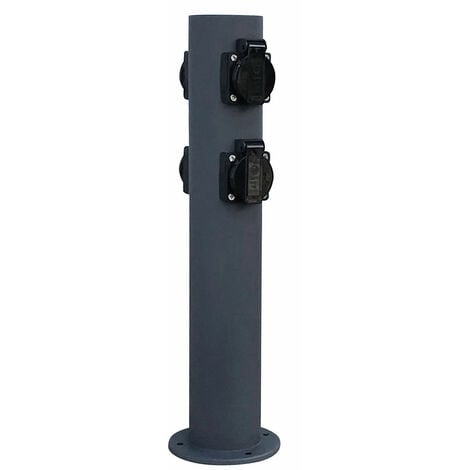 Steckdosensäule Outdoor 4 Fach Gartensteckdose für den Außenbereich