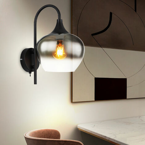 Wandlampe LED Schwenkbar Mit Schalter – 7W, Schwarz, Aluminium, Für Wohnzimmer & Flur