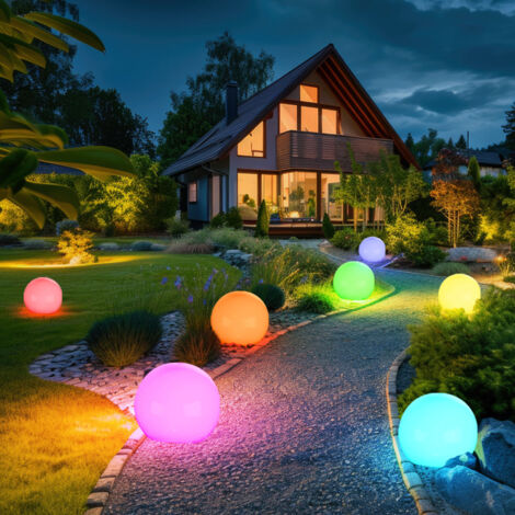 Kugellampe Steckleuchte Garten Kugelleuchte LED Fernbedienung