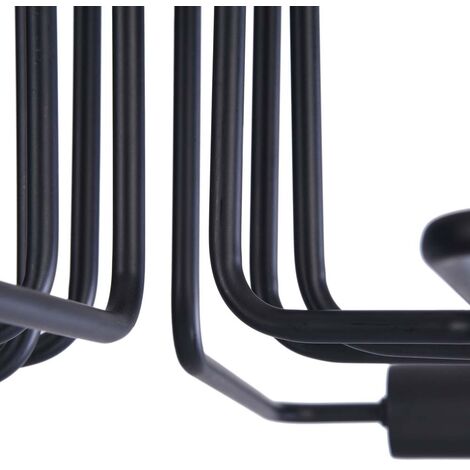 Deckenlampe Deckenleuchte Wohnzimmerlampe Esszimmerlampe 8 flammig schwarz E27
