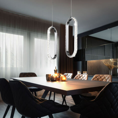 Deutsche LED Pendelleuchte Höhenverstellbar Chrom Dimmbar 3150 Lumen Deutsche LED Pendelleuchte Höhenverstellbar Chrom Dimmbar 3150 Lumen
