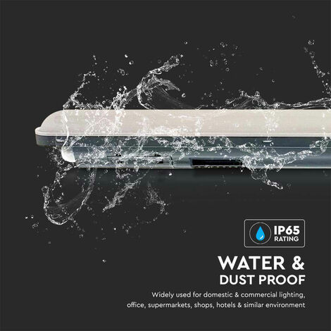 HOFTRONIC - LED Feuchtraumleuchte 150cm IP65-48W 5760 Lumen - 4000K Neutralweiß - Verknüpfbar