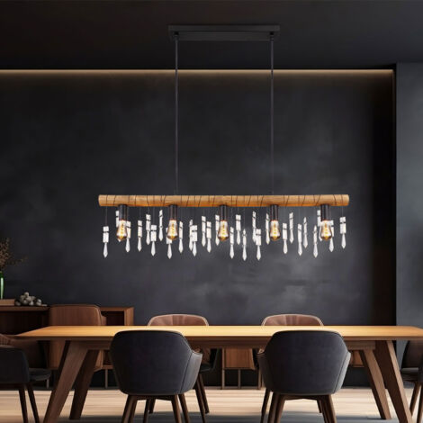 Just Light Hängeleuchte Mit Rattan & Metallkäfig – 48x120 Cm, LED 7W Warmweiß, IP20, Für Esszimmer & Wohnbereich