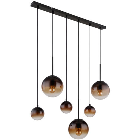 s.luce Pendelleuchte Orb Esszimmerlampe 12-flammig 160cm 2-reihig Rauch, Klar, P s.luce Pendelleuchte Orb Esszimmerlampe 12-flammig 160cm 2-reihig Rauch, Klar, P