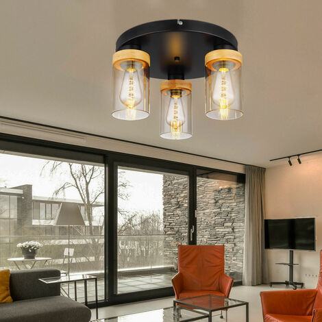 WOFI LED Deckenleuchte, Deckenleuchte Designlampe Wohnzimmerleuchte 3 Stufen Dim