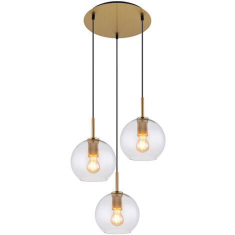 Pendelleuchte Glaskugel 3 Flammig