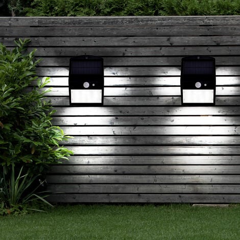 CSL Solar Wandleuchte Außen - LED Solarlampe Mit 2 Modi, 1800mAh Akku, IP54