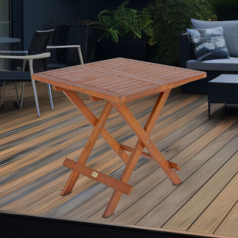 Außen Bistrotisch Klapptisch Holz Akazie geölt braun Gartentisch Balkon