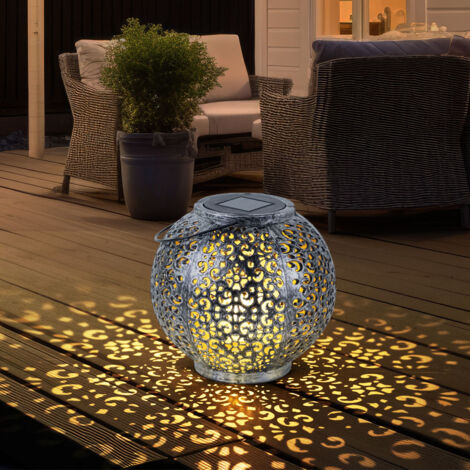 Solarlampe Hängeleuchte Gartendeko LED Garten rund Außenleuchte Tisch