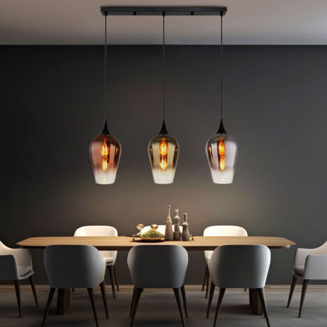 EGLO Pendelleuchte Sallicano – 3-flammige Hängelampe In Schwarz/Gold, 73 Cm Lang, Dimmbar