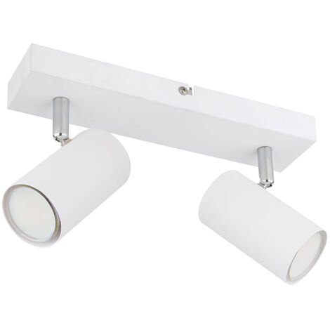 IDMarket Deckenleuchte Mit 6 Schwenkbaren Spots – 30W, GU10, Silber, 121 Cm Länge, Modernes Design