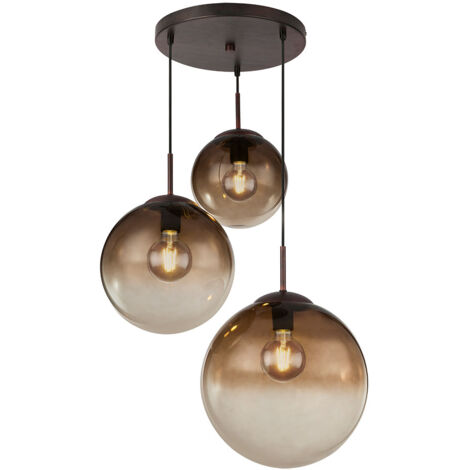 Pendelleuchte Glaskugel 3 Flammig