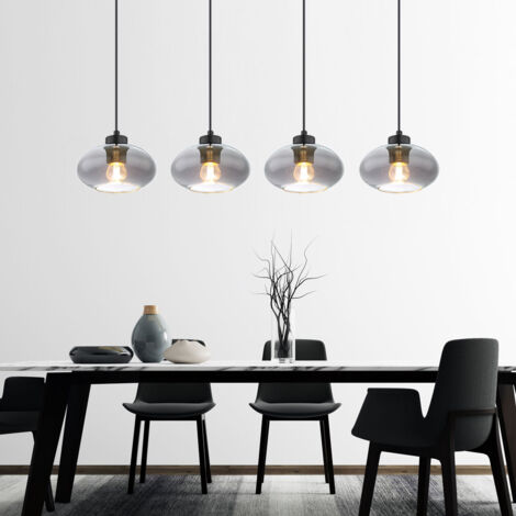 EGLO Pendelleuchte Wraxall – Hängeleuchte Im Industrial-Design, Silber/schwarz, E27, Max. 110 Cm (ohne Leuchtmittel)