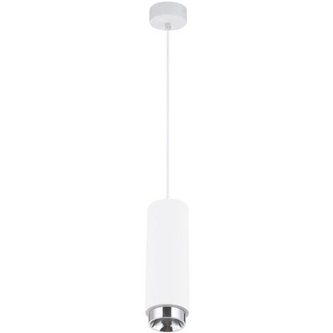 Industrie Hängelampe Aus Eisen Mit Milchglas – Verstellbar, Retro-Design (130x39x39 Cm, Silber)