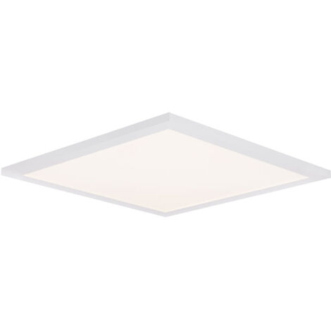 Deckenleuchte Fernbedienung dimmbar LED Panel Einbauleuchte Aufbauleuchte Wohnzimmerleuchte, Alu weiß, 30W 2400lm 3000-6000K, LxBxH 45x45x5,3 cm
