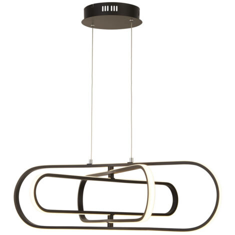 Hängeleuchte Designleuchte Esszimmerlampe LED Alu schwarz CCT weiß verstellbar (1/5)