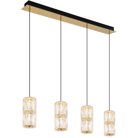 Hängeleuchte Kristalllampe Pendelleuchte 3-Flammig LED gold antik klar Esszimmer (1/5)