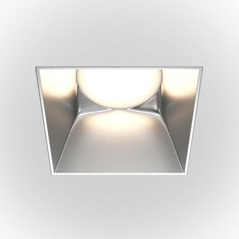 Einbauleuchte Deckenlampe Wohnzimmerleuchte Küchenlampe 1 flammig silber L 13 cm