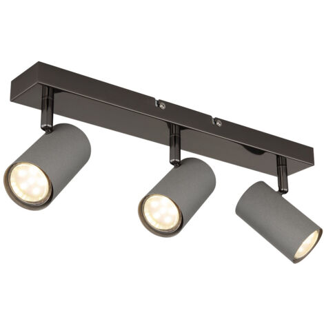 Deckenlampe Spotleuchte Deckenstrahler beweglich Wohnzimmerlampe grau L 41 cm (1/5)