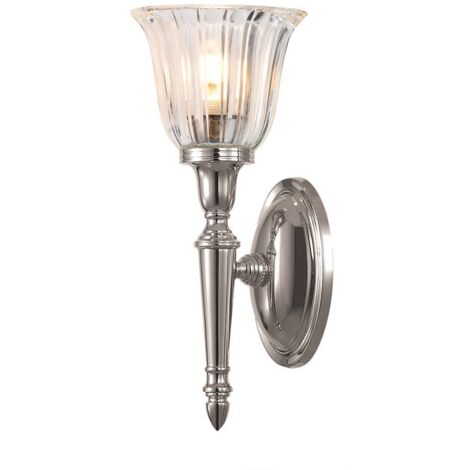 Elstead Dryden - 1 Licht Badezimmer Wandleuchte Nickel poliert IP44, G9 (1/4)