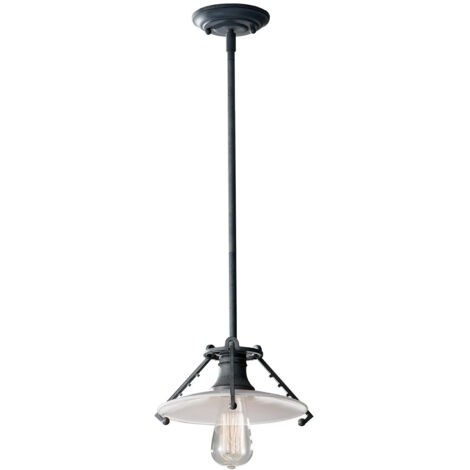 Elstead - 1 Lichtdeckenanhänger Verwittertes Zink, Opalglas, E27 (1/5)