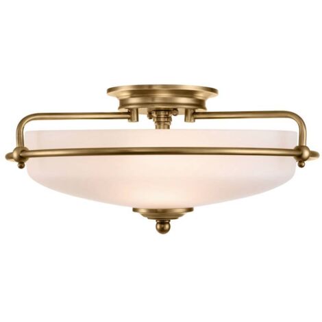 Elstead Quoizel Griffin Bowl Semi-Flush Deckenleuchte verwittertes Messing (1/5)
