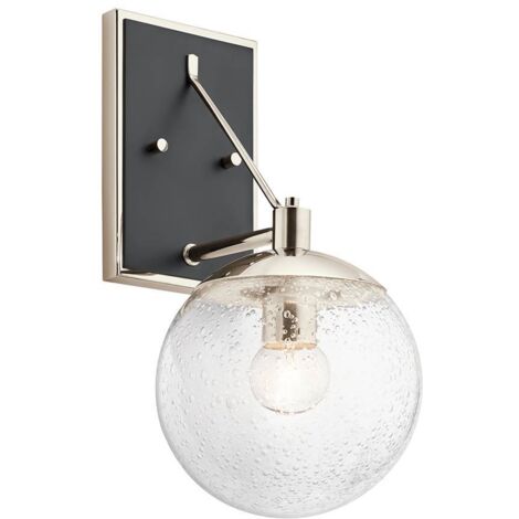 Wandleuchte Wandlampe Flurlampe Schlafzimmerleuchte Stahl Glas H 39,2 cm (1/5)