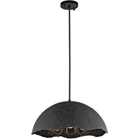 Elstead - 3 Light Dome Deckenanhänger Verwittertes Zink, E27 (1/5)