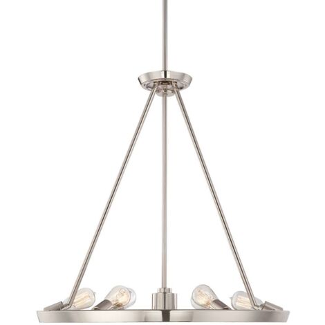 Elstead Theater Row - 6 Light Pendel Kronleuchter Light Imperial Silver, E27 (1/4)