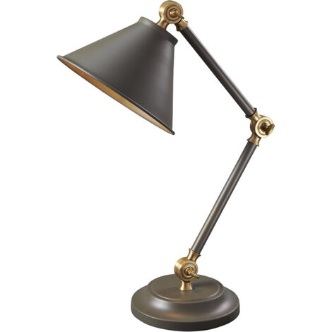 Elstead Provence Element - 1 Leuchttischlampe Grau, Messing, E27 (1/4)
