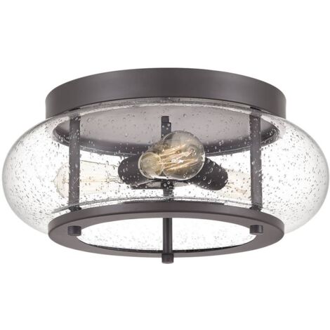 Elstead Trilogy 3 Light Flush Mount, Alte Bronze, E27 (1/5)