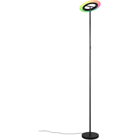 LED Stehlampe Standlampe Leselampe schwarz RGBW Farbwechsler dimmbar H 175 cm (1/5)