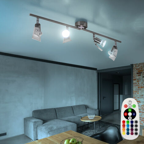 Decken Leuchte bewegliche Spots dimmbar Wohn Zimmer Beleuchtung im