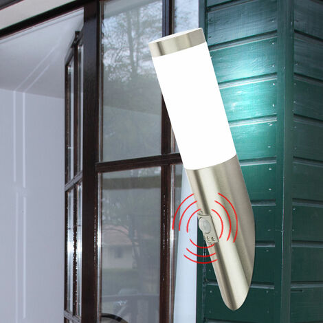 Außen Wand Lampe Leuchtmittel Strahler Veranda Balkon Bewegungsmelder Leuchte LED im Garten inkl Set