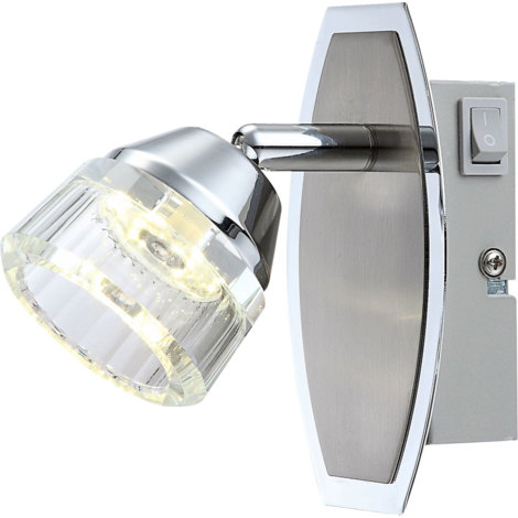 LED Wand Zimmer Strahler Spot schwenkbar Schlaf Leuchte 56179-1 Lampe Globo Beleuchtung Kristall