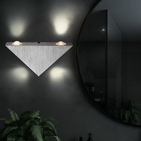 ALU silber Wand Strahler LED Küchen Ess Zimmer Beleuchtung Lampe Leuchte