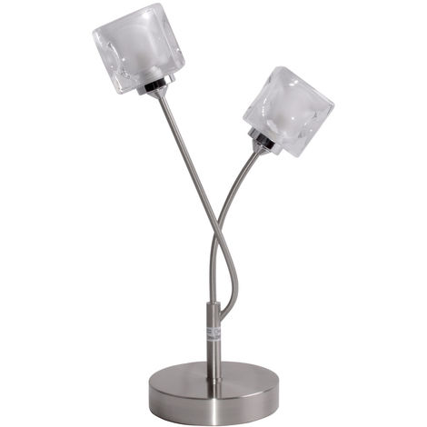 LED Design Tisch Leuchte flexibel Spot Lampe chrom Wohn Zimmer Lese Strahler 
