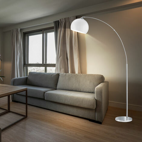 LED Steh Lampe Wohn Zimmer Decken Fluter Lese Leuchte Flur Beleuchtung Chrom 