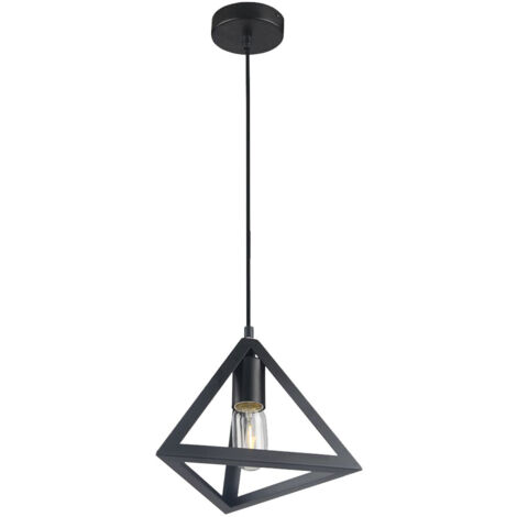 Retro Pendel Hänge Leuchte Wohn Zimmer Decken Lampe schwarz Käfig Design Beleuchtung E27 V-TAC 3832