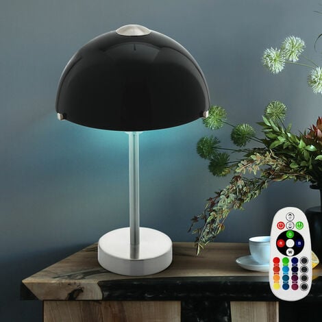 Keramik Tisch Leuchte Fernbedienung Wohnraum inkl im RGB Lampe dimmbar Beistell Leuchtmittel Set LED
