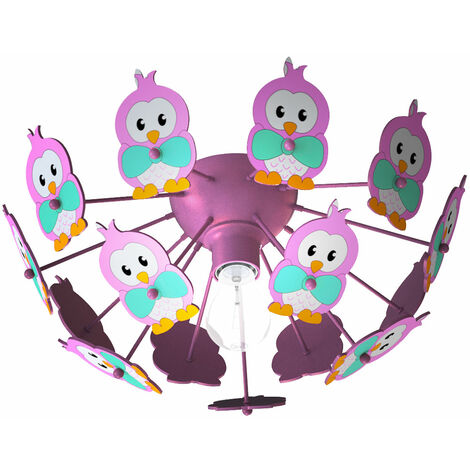 GLOBO Deckenleuchte Einhorn - Rosa-weiß 40cm Für Mädchenzimmer