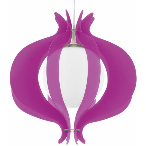 Hänge Leuchte Pendel Lampe Decken Beleuchtung E27 Glas Kugel Eglo 92948 Purple