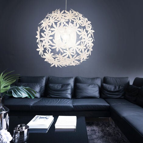 Pendelleuchte mit Blüten zum Zusammenstecken Hängeleuchte, E27 warmweiß, LED Deckenlampe LED Wohnzimmer Schlafzimmer Hängelampe Pendellampe 60x150cm