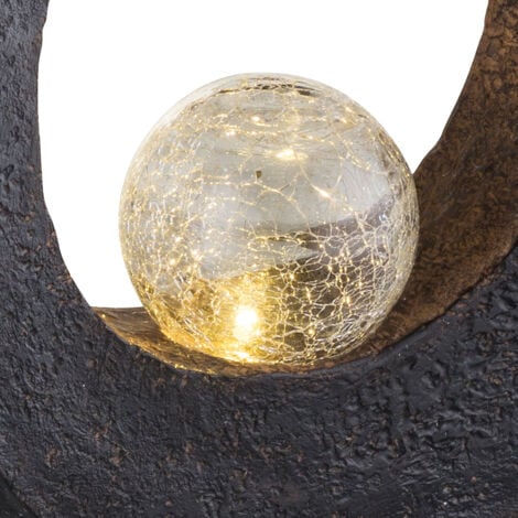 LED Mondsichel Solar Lampe Garten Weg Steh Beleuchtung Veranda Glas Kugel Boden Leuchte Globo 33469