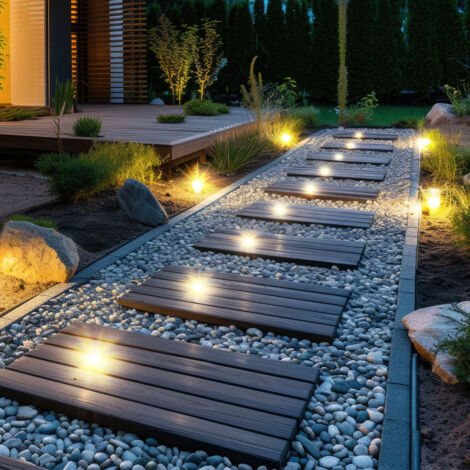 Boden Einbau Lampe Fernbedienung Garten Hof Strahler Einfahrt Spot ...