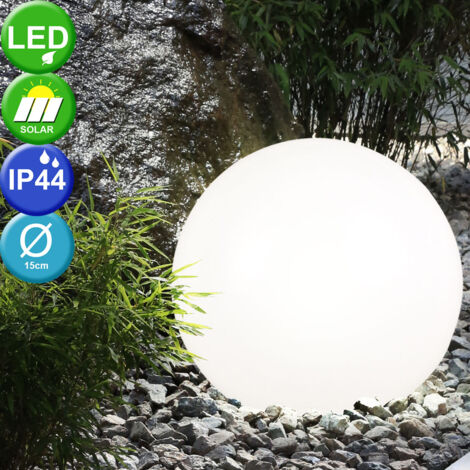 4x LED Solar Kugel Leuchten Garten Weg Beet Beleuchtung Außen Erdspieß