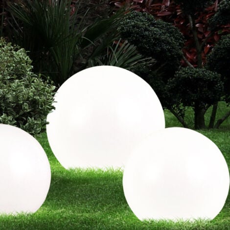 3er Set LED Solar Kugel Lampen Terrassen Steck Strahler Garten Außen Beleuchtung Erdspieß Leuchten