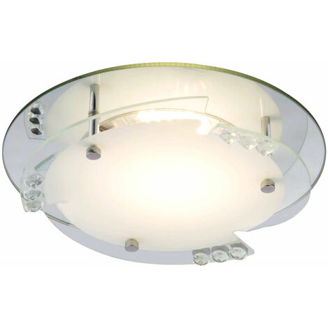 RGB LED Decken Lampe Spiegel Glas Küchen Leuchte Fernbedienung Farbwechsel EEK A 