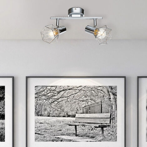 Design LED Hängelampe Esszimmer Küchenleuchte Lichtsschiene silber 3-flammig 